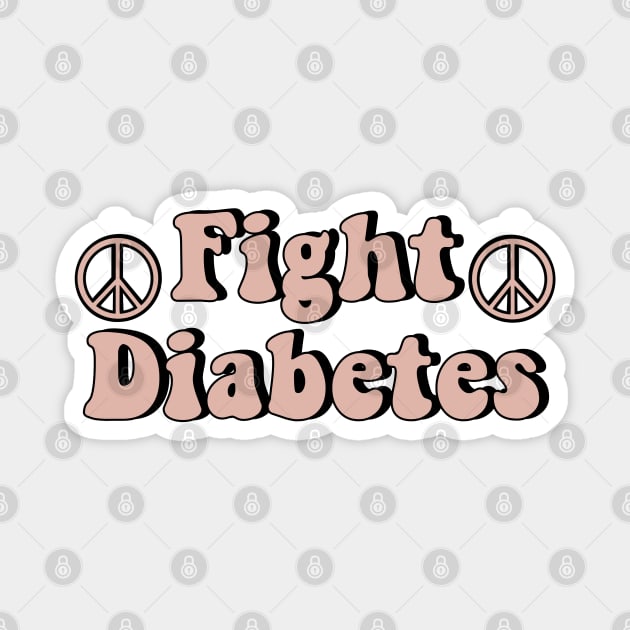 Fight Diabetes Dusty Rose Sticker by CatGirl101